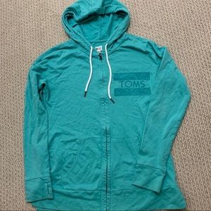 TOMS Teal Hoodie